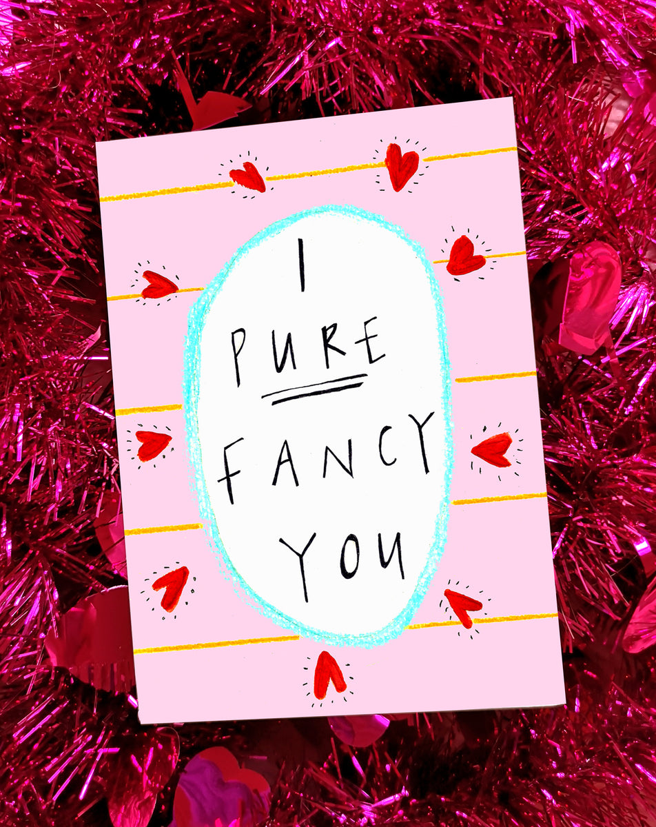 I Pure Fancy You Greetings Card Claire Barclay Draws