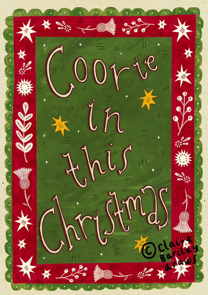 Coorie in this Christmas! Scottish Christmas Card