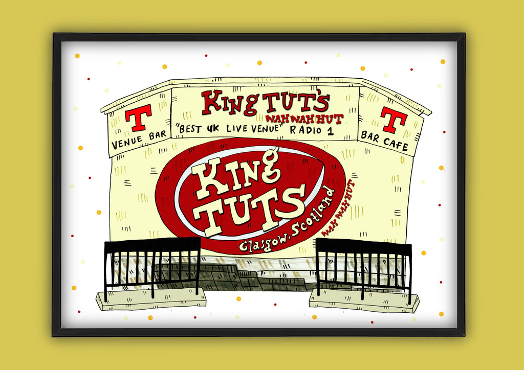 King Tuts Glasgow Music Venue Illustration Print