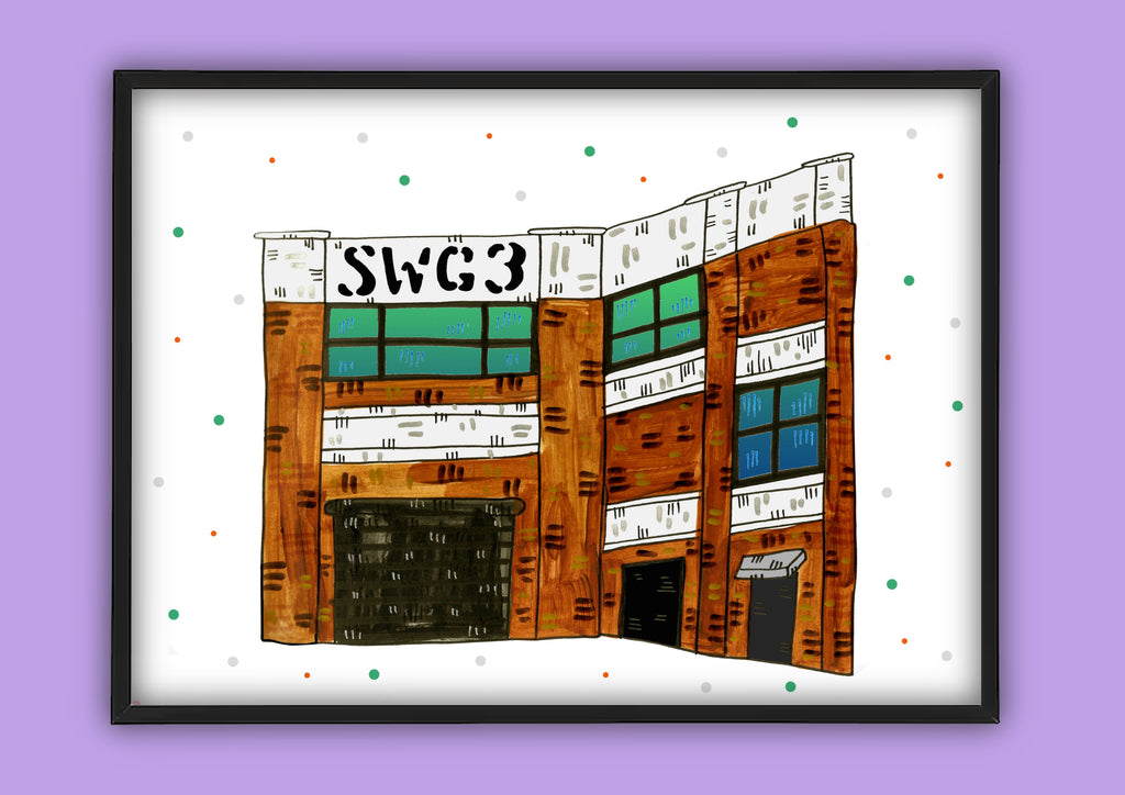 SWG3 Glasgow Music Venue Illustration Print