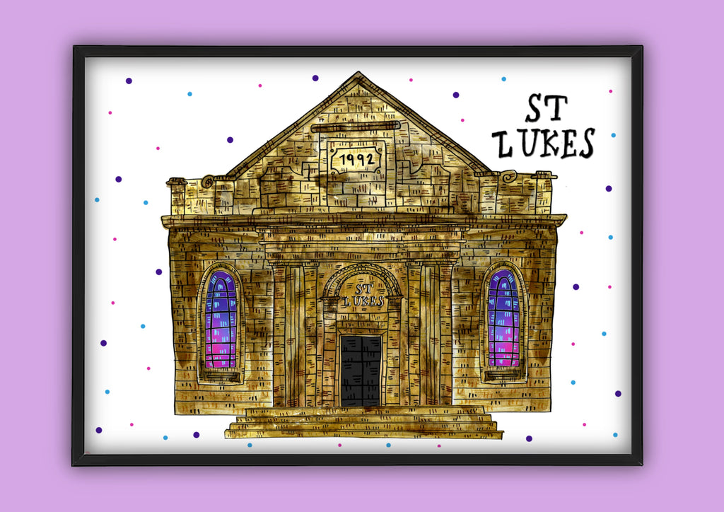 St Luke’s Glasgow Music Venue Illustration Print