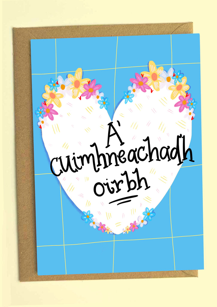 A’ cuimhneachadh oirbh! (Thinking of you in Gaelic) Greetings Card