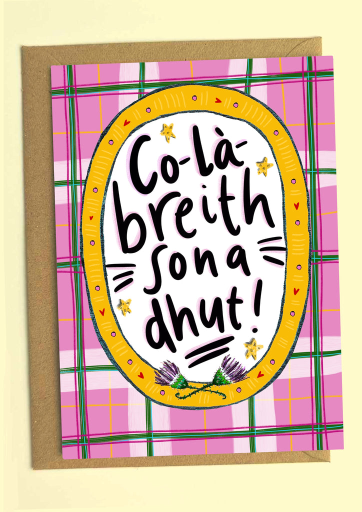 Co-la-breith sona dhut! (Happy Birthday in Gaelic) Greetings Card