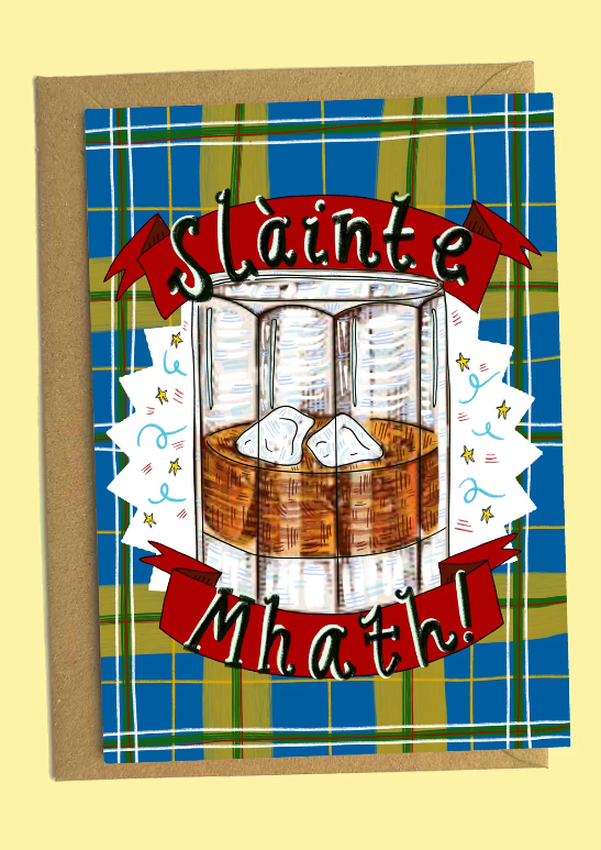 Slainte Mhath! (Cheers! in Gaelic) Greetings Card