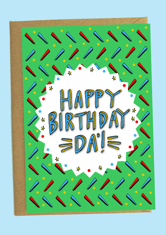 'Happy Birthday Da'!' Greetings Card