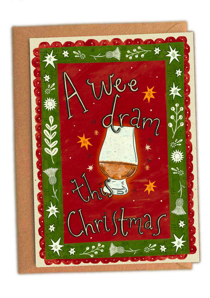A wee dram this Christmas! Scottish Whisky Christmas Card