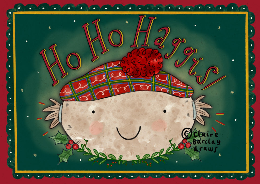 Ho Ho Haggis! Scottish Christmas Card
