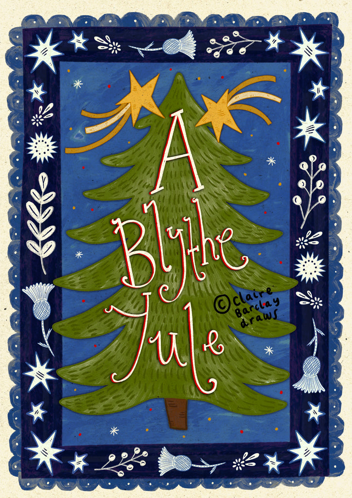 A Blythe Yule Scottish Christmas Card