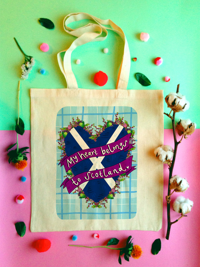 My heart belongs to Scotland! Tote Bag