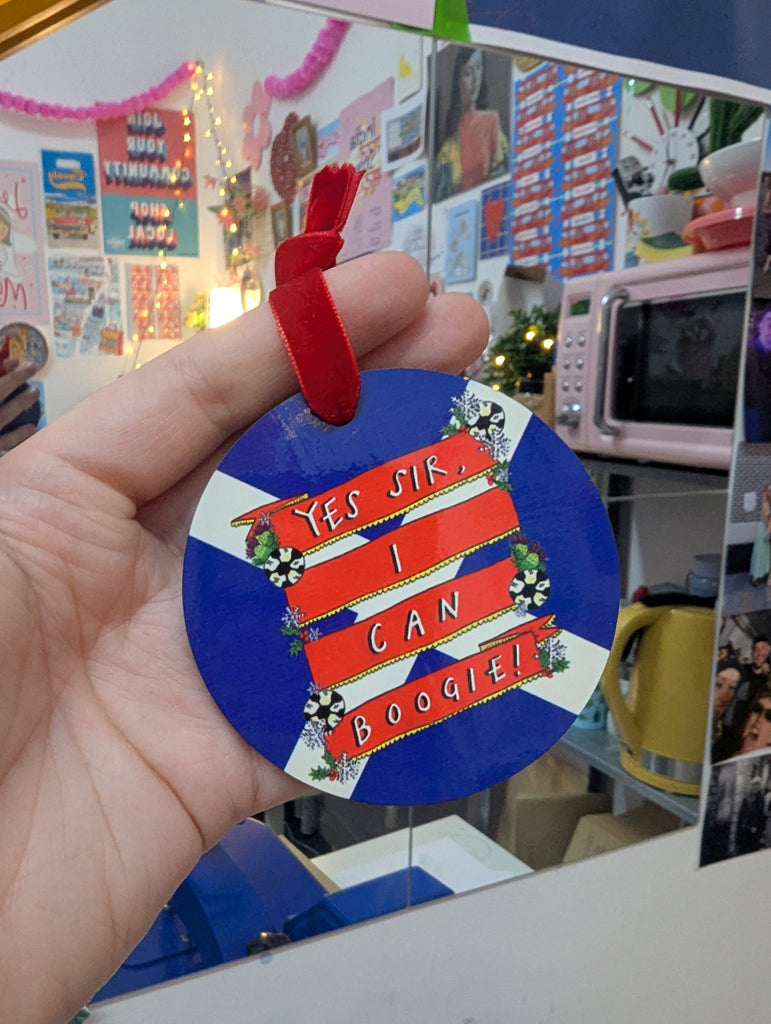 Yes sir, I can boogie! Scottish football Xmas Decoration