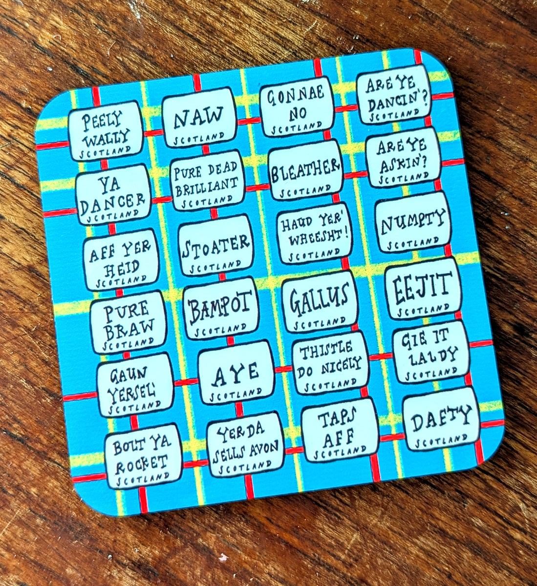Scottish Slang Signs Coaster – Claire Barclay Draws